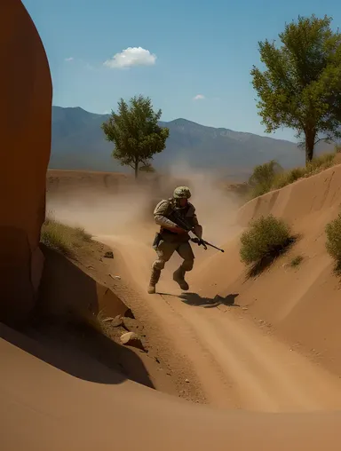 PUBG Character Navigates Treacherous Terrain with Skill