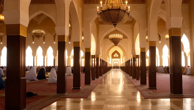 Panoramic View of Masjid Nabawi Interior Pic