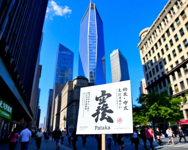 Paper Pataka Amidst Bustling City Streets