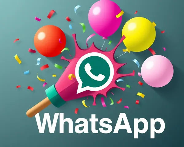 Party Popper with WhatsApp Logo and Confetti DP