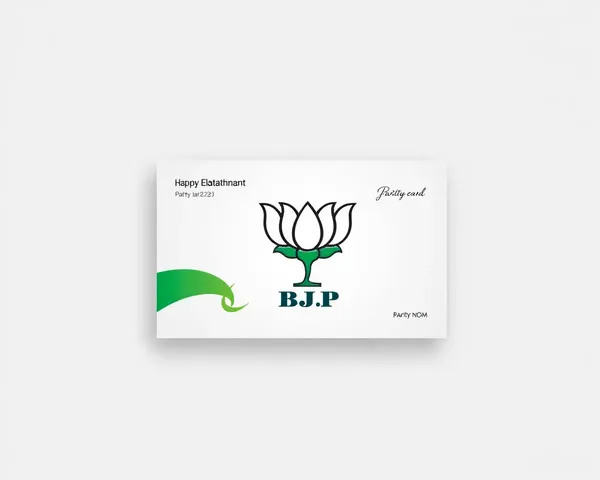 Patriotic Bjp Visiting Card Design with Indian Flag and Bold Font