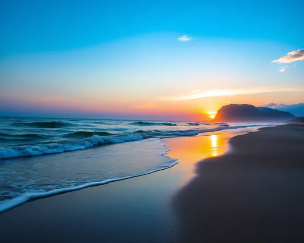 Peaceful Beach Scene for Coastal Wedding Album Background