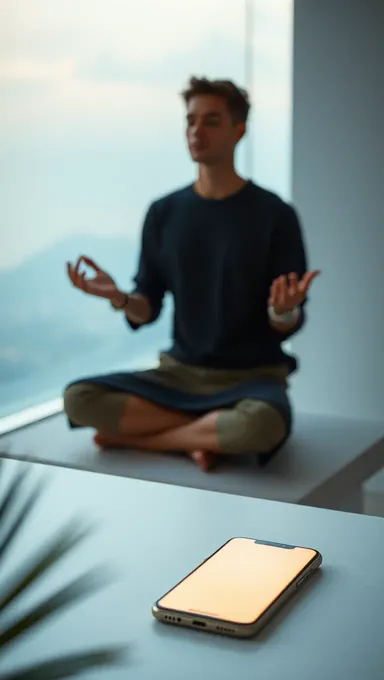 Peaceful Environment with S25 Edge Phone Softly Glowing
