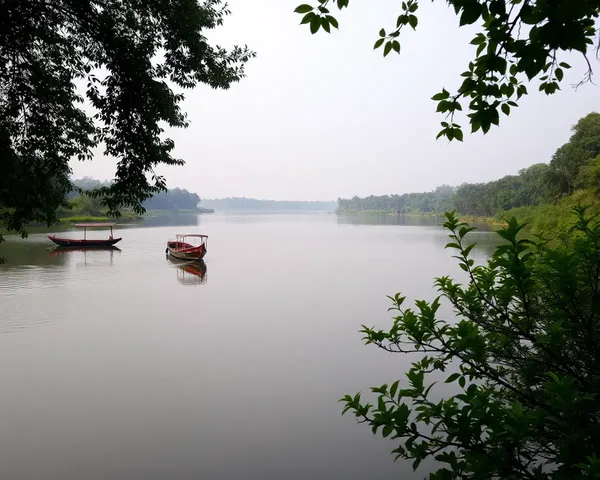 Peaceful Lake Background for Pandit's Visiting Card