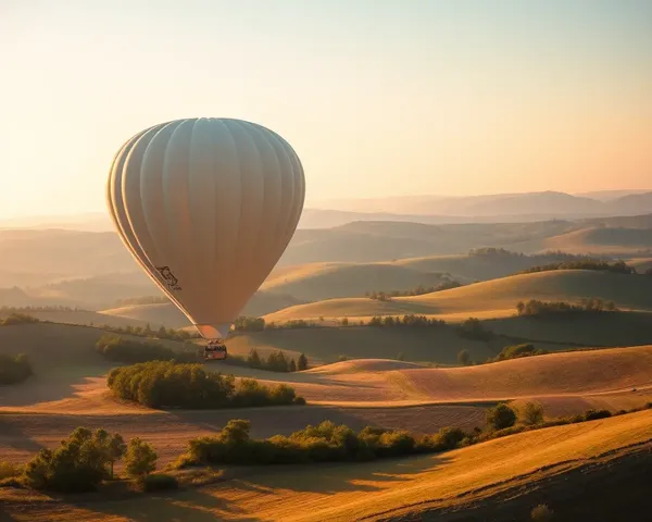 Peaceful Marshmallow Hot Air Balloon Landscape