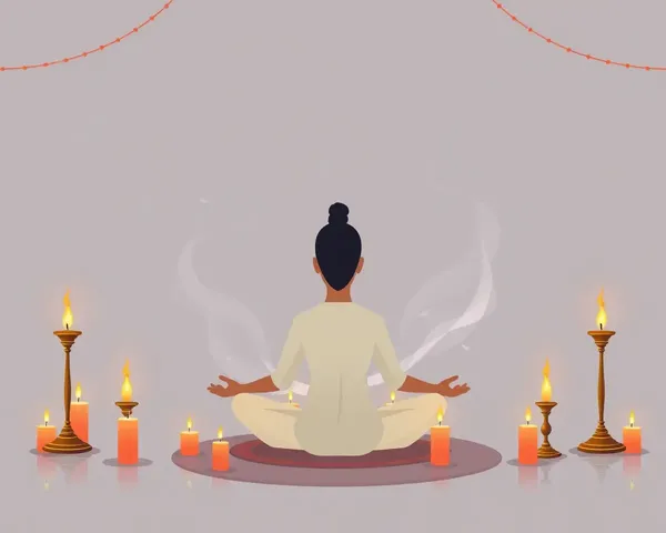 Peaceful Meditation Scene with Mundan Sanskar Hint