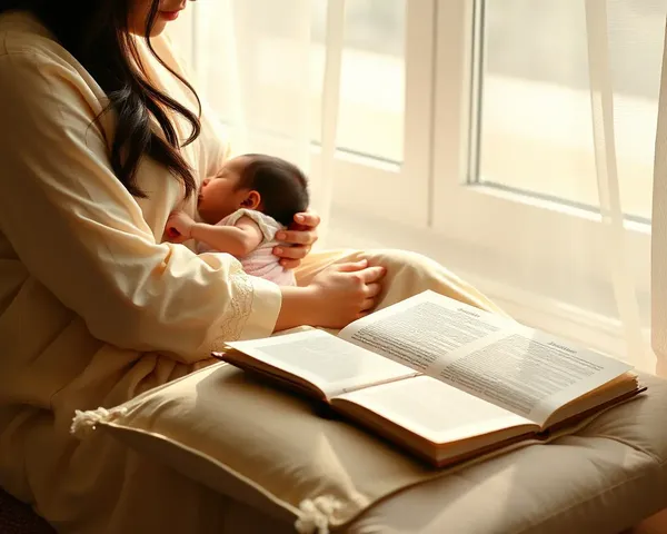 Peaceful Namkaran Scene with Mother and Newborn Baby
