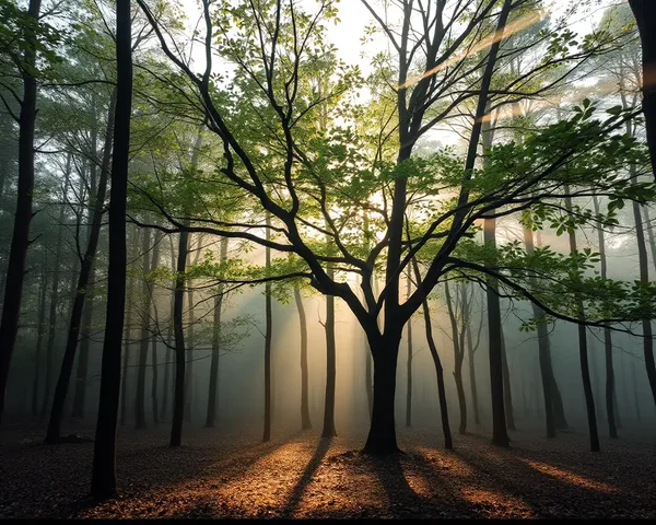 Peaceful Shawaya Tree in Quiet Forest