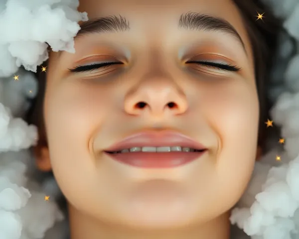 Peaceful Slumber with Soft Clouds and Twinkling Stars