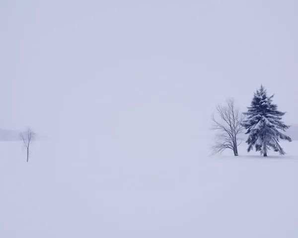 Peaceful Snow-Covered Landscape with Soft Snowfall and Crunching