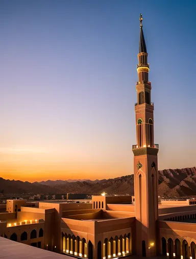 Peaceful Sunset at Masjid Nabawi in Medina