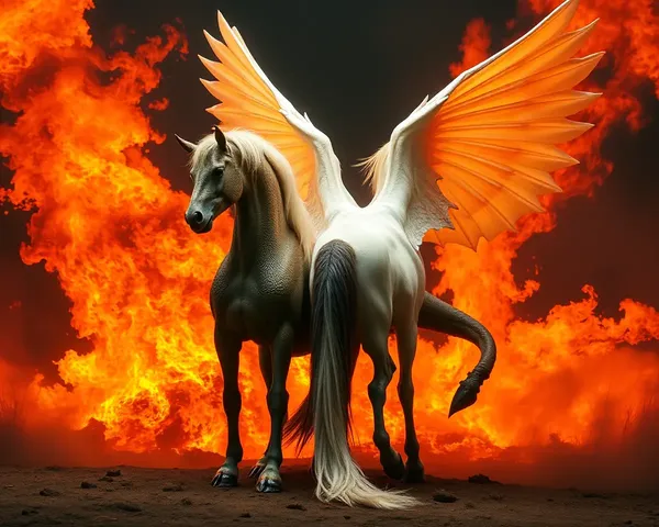 Pegasus and Dragon Stand Back-to-Back Against Fiery Inferno