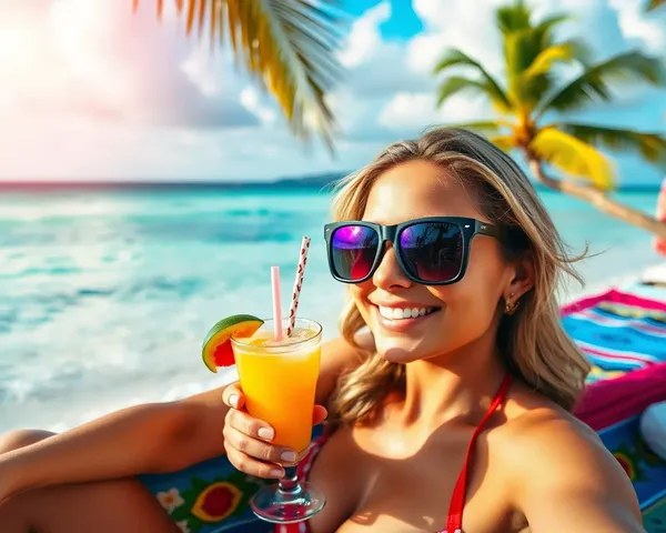 Person Enjoys Tropical Vacation Wearing Sexxxy Sunglasses