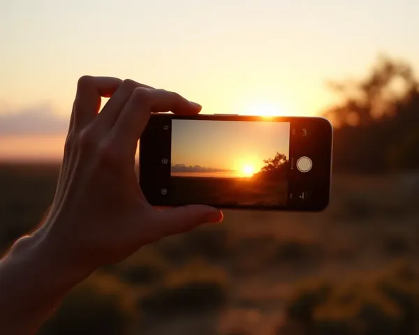 Person Takes Photo with Nothing Phone 1 at Sunset 4K