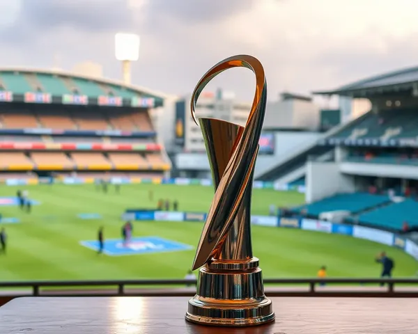 Photo-realistic IPL Trophy on Table with Blurred Background