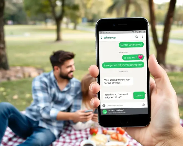 Picnic Couple's WhatsApp Romantic Message