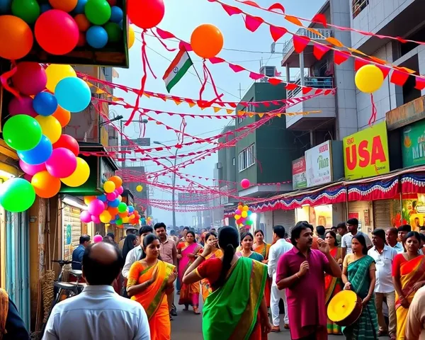 Pictoa Desi: Vibrant Indian Festival with Dancing People