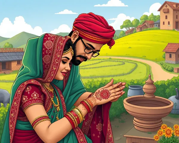 Pictoa Desi: Vibrant Indian Henna Artistry in Rural Village