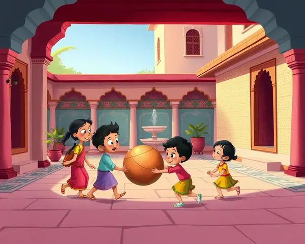 Pictoa Desi: Whimsical Children's Play in Indian Courtyard