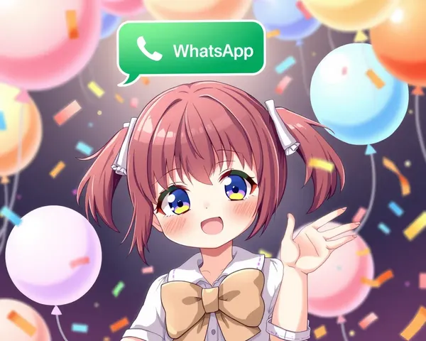 Playful Anime Girl with Pigtails and Confetti