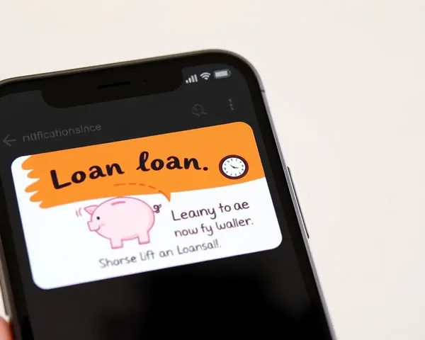 Playful Piggy Bank Loan Service Banner on Phone Notification