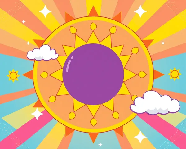 Playful Vastu Shanti Patrika Background with Bright Colors and Patterns