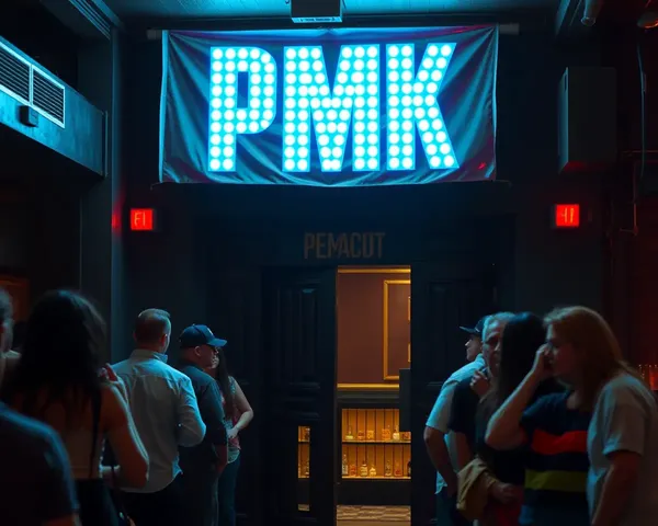 Pmk banner guards entrance to secret underground nightclub.