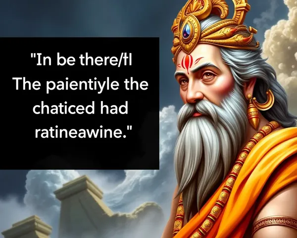 Portrait of Valmiki with Quote from Ramayana