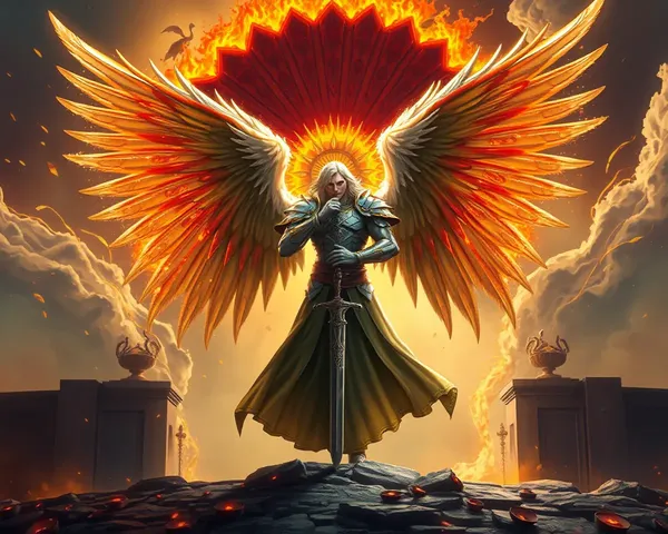 Powerful Angel Guarding Kingdom of Heaven Entrance