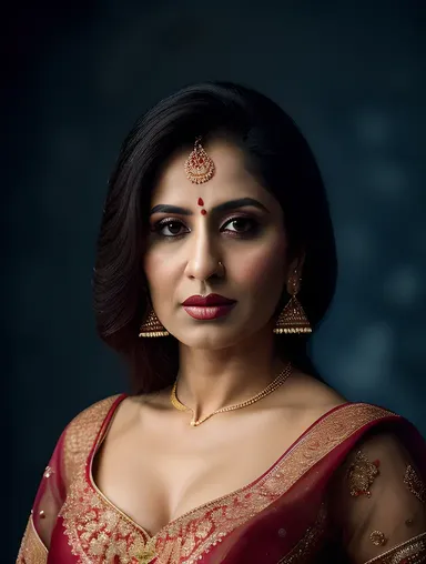 Powerful Bhabhi in Regal Attire