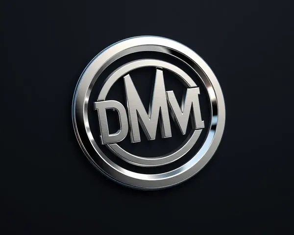 Premium Dmk Logo 3D Rendering with Metallic Finish