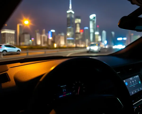 Premium Range Rover Evoque Dashboard with Cityscape Night Wallpaper