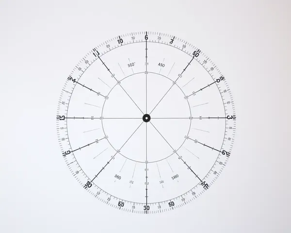 Printable 360 Degree Protractor with Circular Scale Marked
