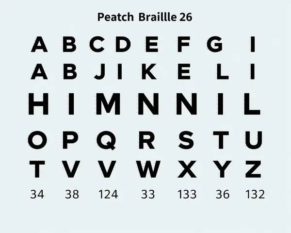Printable Braille Alphabet Chart with Bold Font and Contrast