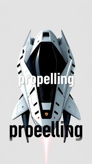 Propelling Spaceship on Transparent Background