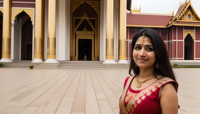 Proud Bindusara Stands in Front of Grand Palace