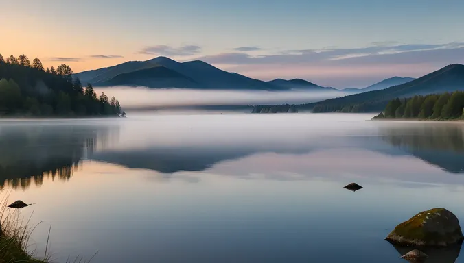 Quiet Lake Dawn Wallpaper for Windows 10