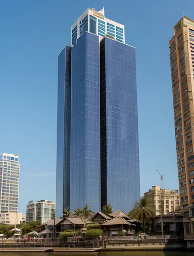Quirky City Stilt House with Towering Skyscrapers