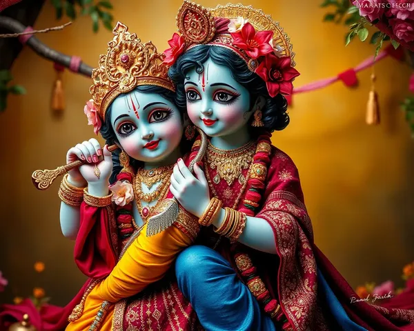 Radha Krishna Cute Images for Devotees' Delight