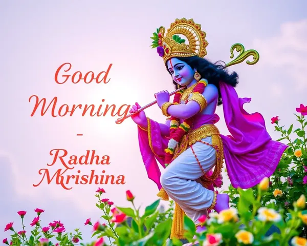 Radha Krishna Good Morning Images with Peaceful Ambiance