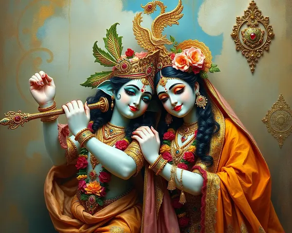 Radha Krishna Image Embodies Eternal Love and Passion