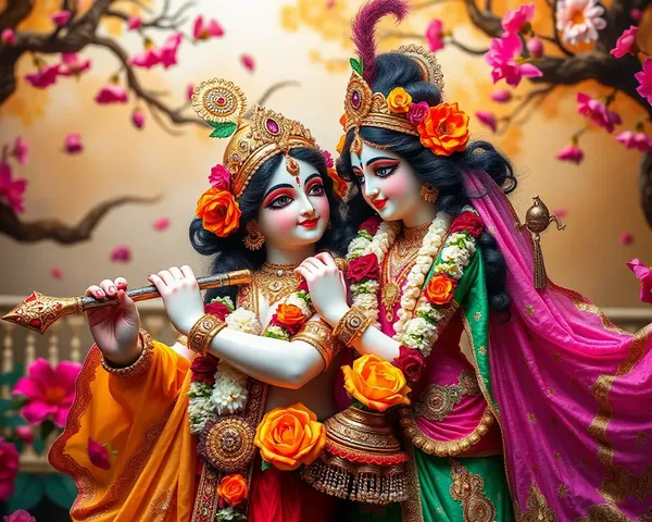 Radha Krishna Image Portrays Unconditional Love and Devotion