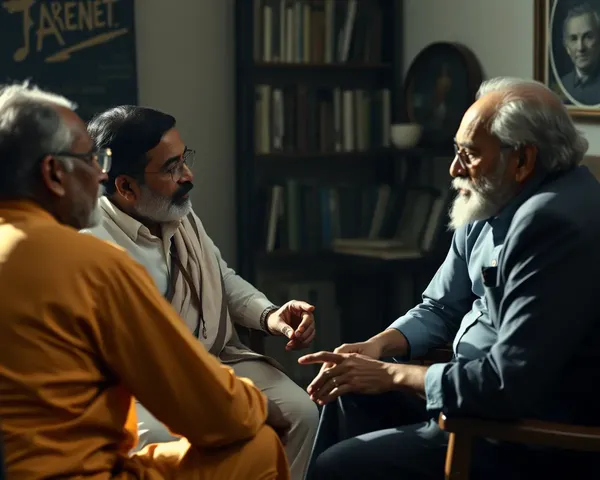 Radhakrishnan Engaging in Intellectual Discussion with Others