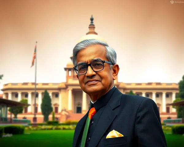 Radhakrishnan Standing in Front of Indian Parliament Building
