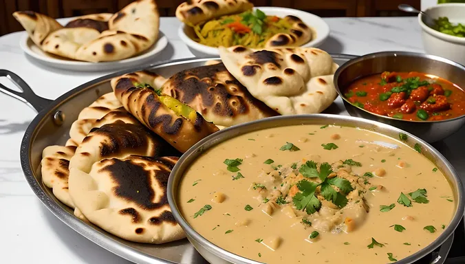 Raita Served as Side Dish at Indian Restaurant