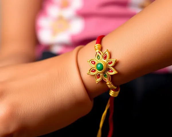 Raksha Bandhan Text PNG: Brother's Wrist Close-Up