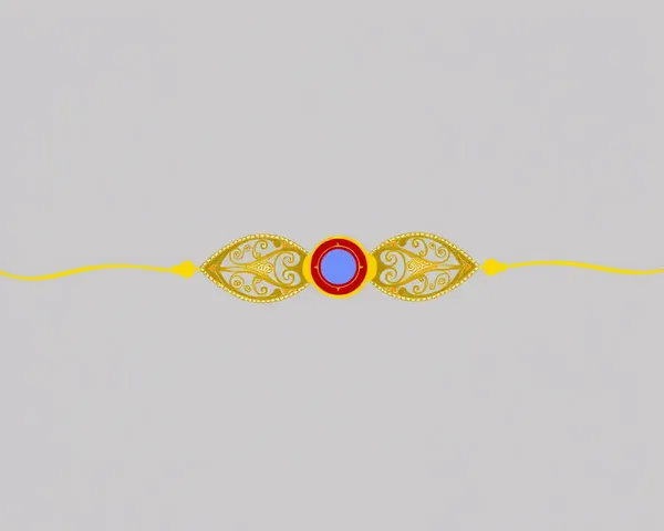 Raksha Bandhan Text PNG: Golden Thread Rakhi Design