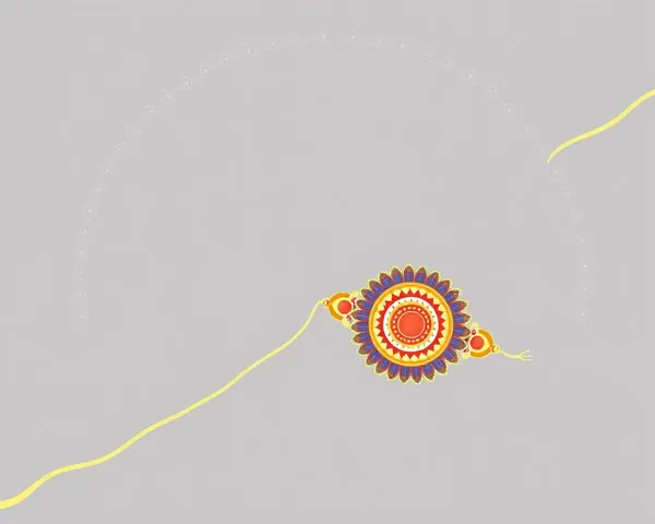 Raksha Bandhan Text PNG: Intricate Border Rakhi Illustration
