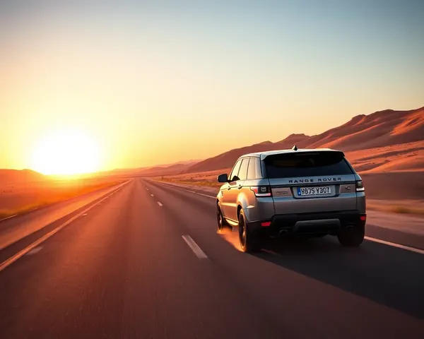 Range Rover Sport Drives Off into Desert Sunset