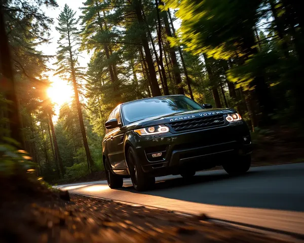 Range Rover Sport Drives Through Dense Forest